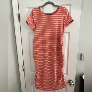 Midi-length maternity dress